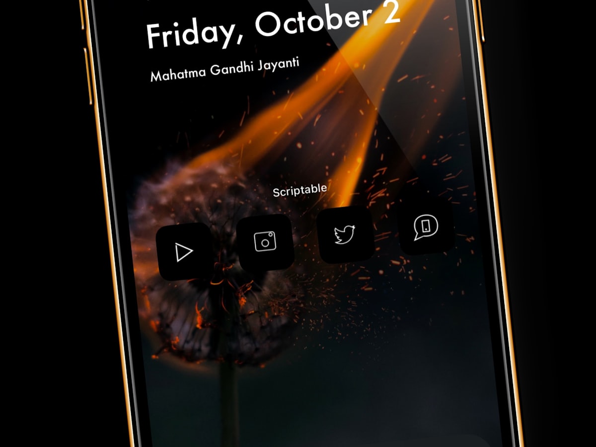 Two phones side by side showing the same app on iOS and Android, clean studio backdrop